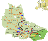 Routenplan Deutschland - Ungarn